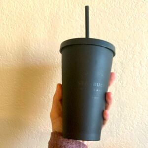 black Starbucks cold cup. ☕️